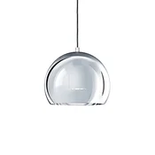 Zumtobel Sconfine Sfera LED viseča svetilka 25cm krom - Hodnik - Sodobni - Plastika