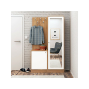 Hanah Home Set za ulazni hodnik Brokul, Hrast-, Bijela