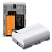 K&F LP-E6NH 2600mAh,Type-C Fast Charging for Canon *2pcs