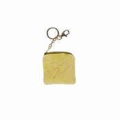 rivjesak za kljuceve i mini novcannik Artebene baršun žuta 8x8cm