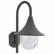 Vrtna zidna svjetiljka E27 42 cm aluminijska broncana