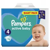 PAMPERS Active Baby jednorazové plienky vel. 4, 76 ks, 9-14 kg