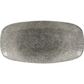 CHURCHILL Raku Quartz Black plitev krožnik, pravokoten, dolžina: 298 mm (12 kos)