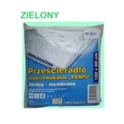 shumee Vodoodporna zaščitna rjuha za otroško posteljico iz džersija s premium oprijetim trakom 60x120 cm zelena