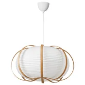 TAGGTOFS/HAVSDJUP Viseča svetilka, bela bambus, 67 cm