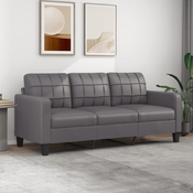 VIDAXL trosed (180cm, umetno usnje), siv