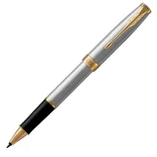 PARKER Sonnet Stainless Steel Roller ball - 1931506 Siva/Crna, Tanki vrh (Fine), Crno mastilo, 1 kom