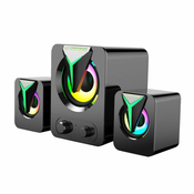 Esperanza 2.1 USB zvočnik z RGB LED v mavričnih barvah