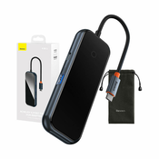 Baseus Hub Adapter 4w1 USB-C na 4xUSB 3.0 (Dark Grey) (6932172624118)