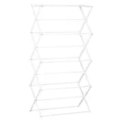 Homestar Stojalo za sušenje perila 74x35x144 cm Belo zložljivo