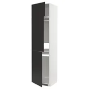 METOD Visoka omara za hlad/zamrz+3 vrata, bela/Nickebo mat antracitna, 60x60x240 cm