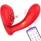 Gardj Europe Silikonski vibrator z 10 načini vibracije, funkcijo lizanja, ogrevanjem in upravljanjem prek aplikacije