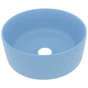 MAISON CHIC Razkošen Umivalnik - Kopalna umivalnik - Lavabo okrogel mat svetlo moder 40x15 cm keramičen, (21684719)
