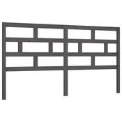 Vidaxl Posteljno vzglavje sivo 186x4x100 cm trdna borovina