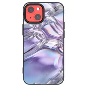 Silikonski črni ovitek za Apple iPhone 13 mini - Iridescent bubbles
