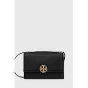 Kožna torba Tory Burch Miller Shoulder Bag boja: crna, 154703.001