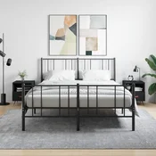 Nocni ormarici 2 kom crni 40 x 35 x 47,5 cm konstruirano drvo