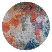 Modra/oranžna pralna okrogla preproga o 80 cm – Vitaus