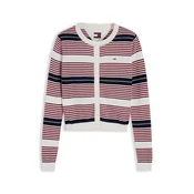 Tommy Jeans Pletena jopa Essential mornarska / rdeča / bela