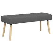 Klupa s utorima Tamnosiva 110 x 40 x 46 cm Tkanina