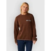 Rip Curl Sg Sparrow Knit ženski pulover chocolate