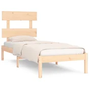 Vidaxl Posteljni okvir iz trdnega lesa 90x190 cm