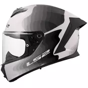 LS2 FF820 Rapid III Flow kaciga za motocikle s punim licem, sjajna bijelo-siva