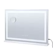 VEVOR Kozmetično ogledalo 3 barvna osvetlitev Bluetooth 80x12x572 cm belo