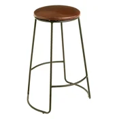 Črn/rjav oblazinjen barsko stol (višina sedeža 64 cm) Brixton – Premier Housewares