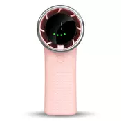 Mini ročni ventilator Techsuit A8 z LED prikazovalnikom, USB-C polnjenjem, 5 hitrostmi, 3600mAh - roza