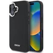 Ovitek DKNY DKHMP16SPSCMCLK iPhone 16 6.1 trda črna maska s srebrnim MagSafe logotipom (DKHMP16SPSCMCLK)