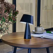 Lindby LED-sončna namizna svetilka Lirinor, črna, iz plastike, 13 cm - Sodobni - Plastika