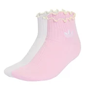 ADIDAS ORIGINALS Nogavice Ruffle Quarter orhideja / bela