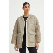 Dvostranska jakna Peak Performance Quilted ženski, zelena barva