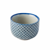 Sake čaša SHIBORI 30 ml, modra, keramika, MIJ
