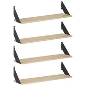 Vidaxl Stenske police 4 kos Sonoma hrast 70 x 20 x 17 cm