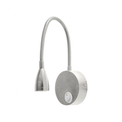 Ideus Nastavljiva stenska svetilka s stikalom, srebrna, 41,5 cm, 3,5 W, LED, 4000 K, 245 lm, IP20, POLA 03740