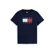 Tommy Jeans Majica mornarska/rubin rdeča/bela