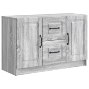 Vidaxl Strani šal Siva Sonoma 89 x 34,5 x 57 cm Inženirski les