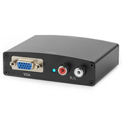 NEDIS pretvarac HDMI - VGA/ 2x RCA/ crni
