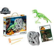 Mikro Trading Komplet JURSKI SVET izoblikuj svoje okostje dinozavra T-Rexa, sveti v temi, z dodatki, v škatli