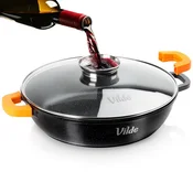 shumee Globoka granitna ponev s steklenim pokrovom TERRUNA AROMA 32 cm, 4,7 l