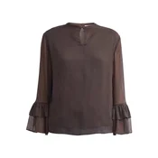 COMMA Bluza temno rjava