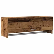 Vidaxl Garderobna omara Old Wood 100x32,5x35 cm Inženirski les