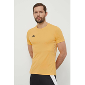 Majica kratkih rukava za trcanje adidas Performance Adizero boja: žuta, bez uzorka, IR7126