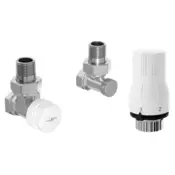 Mexen G02 termostatski kotni komplet, nikel - W913-012-928-01