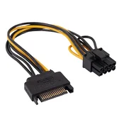 Akyga AK-CA-80 SATA/PCI-Express adapter kabel 6+2 pina, 0,15 m