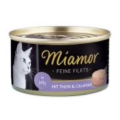 Miamor Cat Filet tuna v pločevinki + kalamari v želeju 100 g