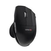 Miš brezžična ergonomska Unimouse Contour za desničarje črna (CDUMBK11001)