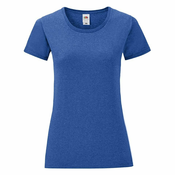 Blue Iconic womens t-shirt in combed cotton Fruit of the Loom